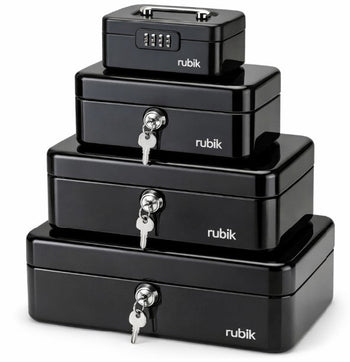 Cash Box with Key Lock & Number Lock – Rubik & Glosen