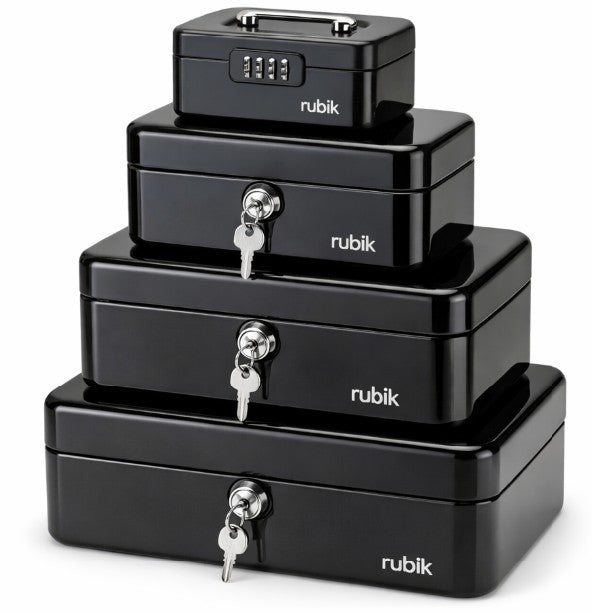 Cash Box with Key Lock & Number Lock – Rubik & Glosen