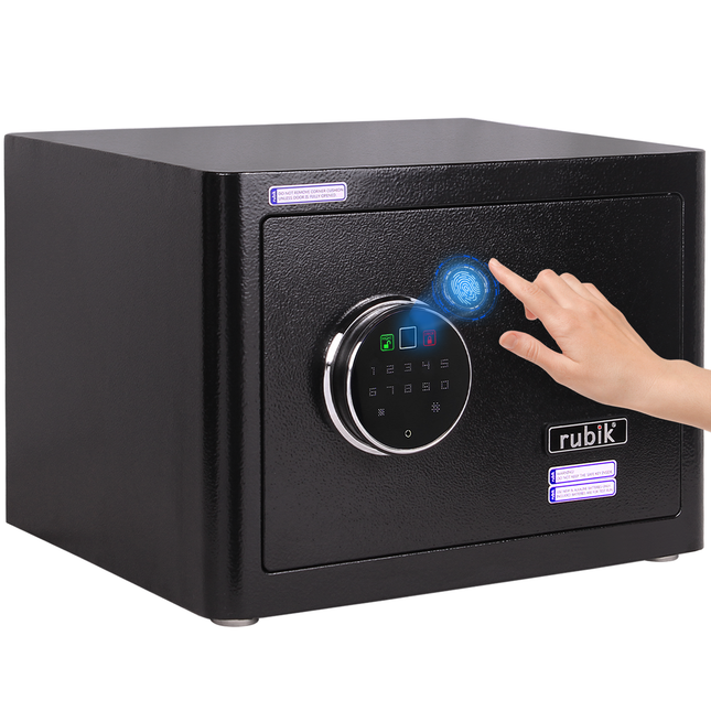 Rubik Biometric Fingerprint Safe Box RB25AG (25x35x28cm) Black