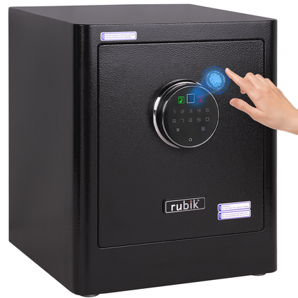 Rubik Biometric Fingerprint Safe Box RB35AG (35x30x28cm) Black