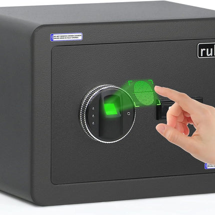 Rubik Medium Fingerprint Safe Box with Keys, RB-25YFP (25x35x25cm)