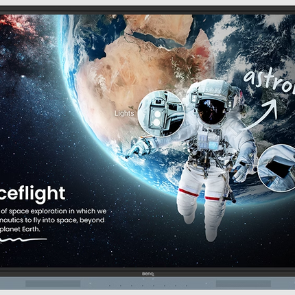BenQ RP7504 75-Inch Interactive Display with Wifi Dongle, 4K Touchscreen, Built-in Android