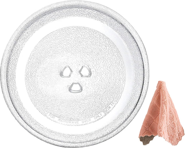 Replacement Microwave Oven Plate Small (24.5cm / 9.64 inch) Turntable Glass Tray Dishwasher Safe, Universal Compatibility