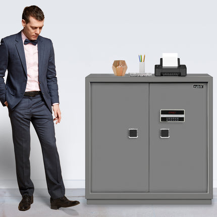 Rubik Double Door Cabinet Safe Box 100x90cm, Digital Lock with Keys, For Home, Business & Commercial Use