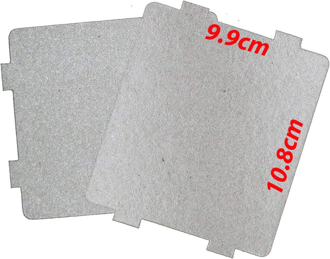 Microwave Waveguide Cover Pre-cut MICA Sheet (10.8 x 9.9 cm) Replacement Part (Pack of 2pcs)
