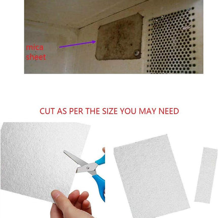 Large Microwave Waveguide Cover DIY Cut to Size MICA Sheet (13 x 13 cm) Replacement Part (1 pc)