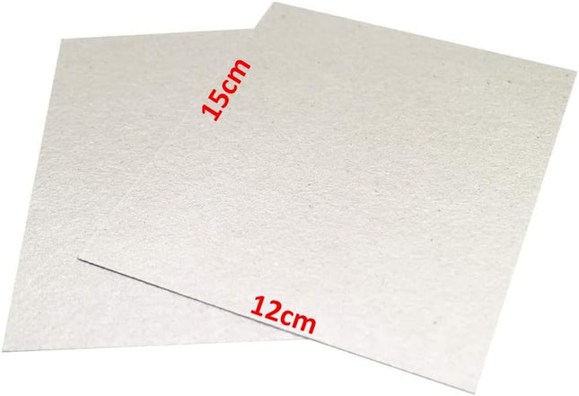 Large Microwave Waveguide Cover DIY Cut to Size MICA Sheet (15 x 12 cm) Replacement Part (Pack of 2pcs)