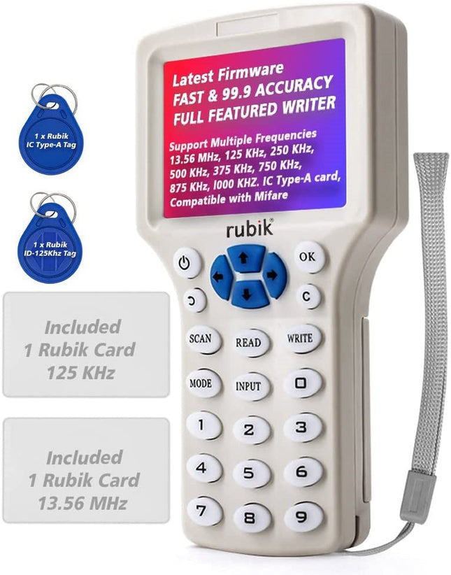 Rubik RFID Card Reader Writer Copier Duplicator, Support IC/ID/HID/UID RFID Access Control With USB Cable