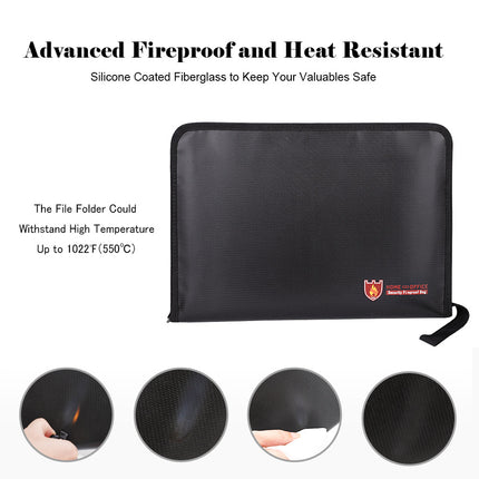 Fireproof Expanding File Folder 36.5x25cm - 13 Pockets, 600 Sheet Capacity