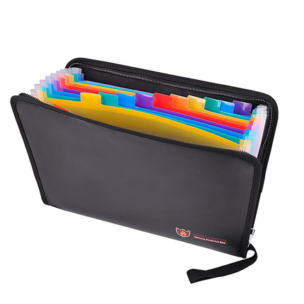 Fireproof Expanding File Folder 36.5x25cm - 13 Pockets, 600 Sheet Capacity