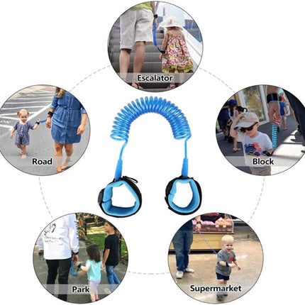 1.5m Child Safety Rope, Anti Lost Wrist Link, Safety Harness Strap Leash for Toddlers & Kids (Orange)