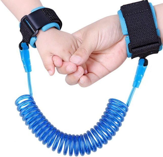 1.5m Child Safety Rope, Anti Lost Wrist Link, Safety Harness Strap Leash for Toddlers & Kids (Blue)