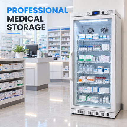 Medical Refrigerator 216L - Vaccine & Pharmaceutical Fridge Digital Control / Alarm / Thermometer, JGA-BC228