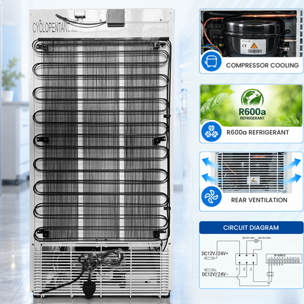 Medical Refrigerator 216L - Vaccine & Pharmaceutical Fridge Digital Control / Alarm / Thermometer, JGA-BC228