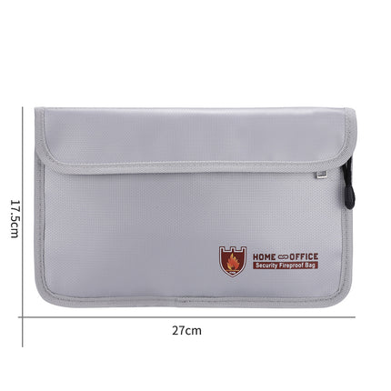 Fireproof Safety Bag for Power Banks and Lithium Batteries 27x17.5cm - Dual Zipper Pouch