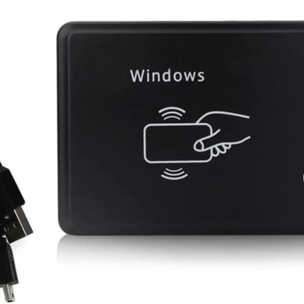 USB RFID Card Reader for ID-125Khz, Desktop Card Reader (Reads First 10 Digits) For EM4100 TK4100 T5200 T5577 Window Linux Systems