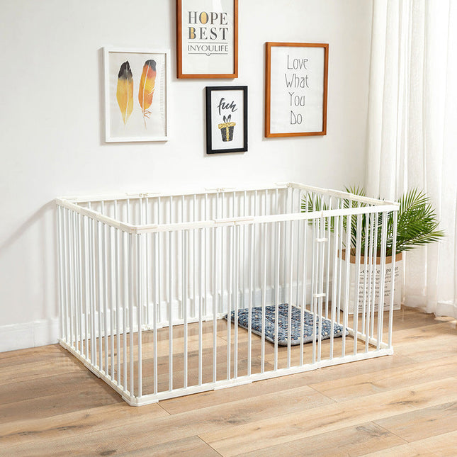 10 Panel Pet Dog Fence, Portable Indoor Isolation Barrier Playpen for Small, Medium, Large Dogs