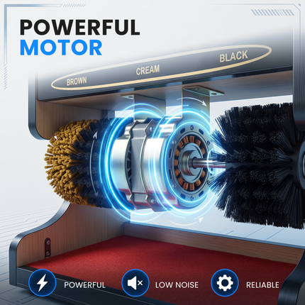 Automatic Electric Shoe Polisher Machine with Infrared Sensor, Dual Brushes & Liquid Polish Dispenser – 100W