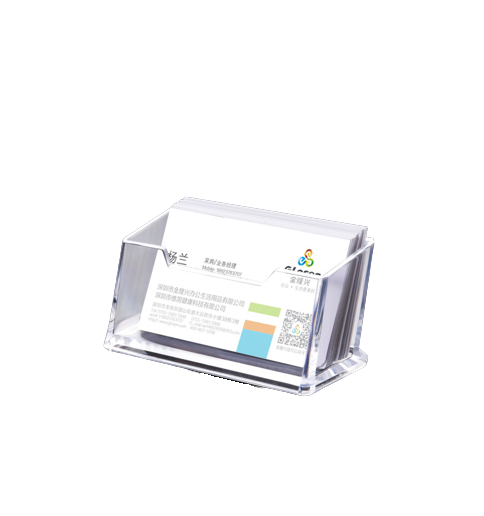Clear Acrylic Business Card Holder, Single Compartment, 60 Cards Capacity for Trade Shows Exhibitions Conference C2151