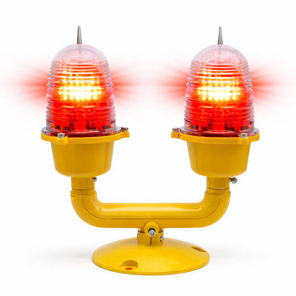 Low Intensity Obstruction Light (LIOL), LED Warning Light Steady Red Double LED Beacons, FAA L-810 Aviation Tower Lights