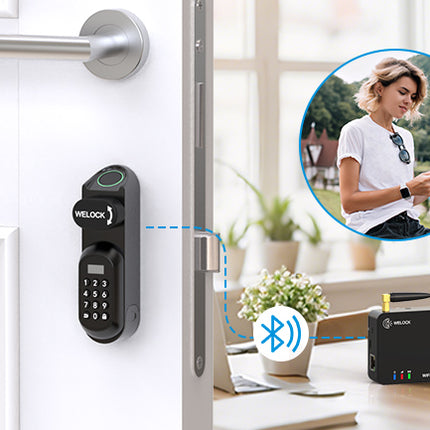 WELOCK Smart Lock U81 Electronic Door Lock Cylinder with Fingerprint Password App RFID Card Spare Mechanical Key