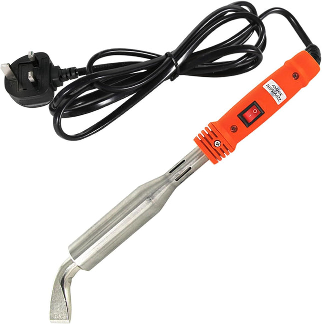 300W Electric Soldering Iron with Iron Clad and On/Off Switch, Bent Chisel Tip