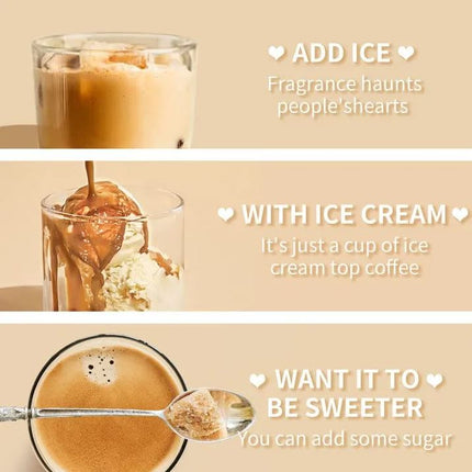 10 Instant Coconut Latte Salted Coffee Mix 15g, with Real Coconut Cream Powder and No Added Sugar