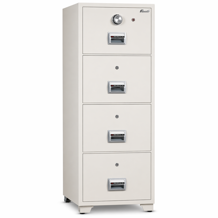 Booil Fire Resistant Filing Cabinet 4 Drawers, Mechanical Combination Lock - BIF-C400