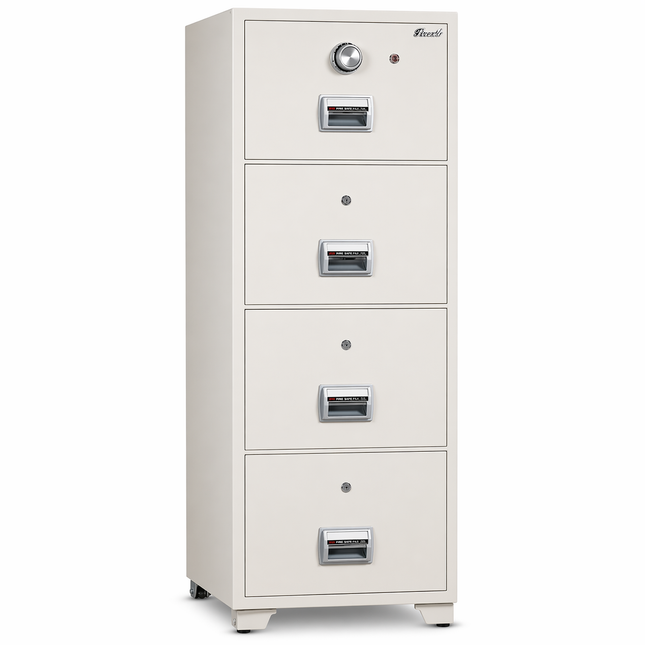 Booil Fire Resistant Filing Cabinet 4 Drawers, Mechanical Combination Lock - BIF-C400