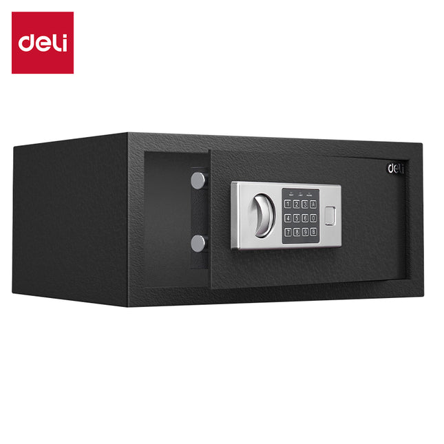 Deli Digital Safe Box with Key T522 Full Metal Body 4.1kg (20×43×35cm) Black