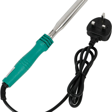 100W Electric Soldering Iron with Iron Clad and Bent Chisel Copper Tip