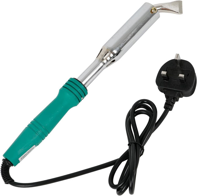 200W Electric Soldering Iron with Iron Clad and Bent Chisel Copper Tip