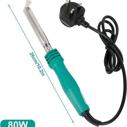 80W Electric Soldering Iron with Iron Clad and Bent Chisel Copper Tip