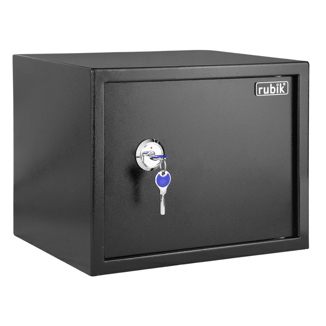 Rubik Large Key Operated Safe Box RB30K-11Kg (30x38x30cm) Black