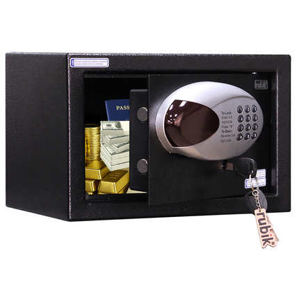 Rubik Hotel Safe Box with Digital Motorized Lock & Keys, RBH20E (20x31x20cm) White