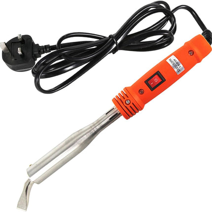 150W Electric Soldering Iron with Iron Clad and On/Off Switch, Bent Chisel Tip