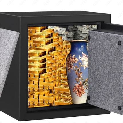 Rubik Fireproof Safe Box RBFP40, Electronic Digital Lock with Emergency Keys (40x38x31cm) Black