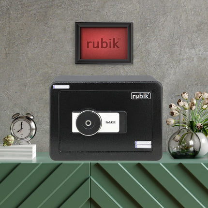 Rubik Medium Fingerprint Safe Box with Keys, RB25FYM (25x35x25cm)