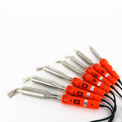 80W Electric Soldering Iron with Iron Clad and On/Off Switch, Bent Chisel Tip