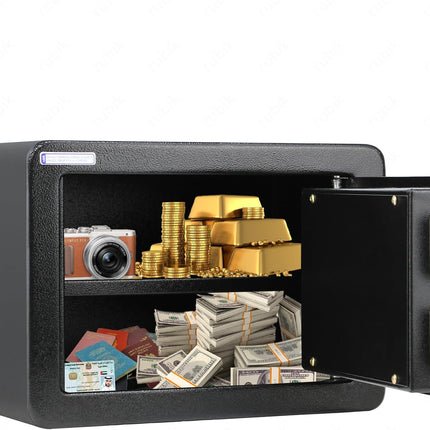 Rubik Medium Fingerprint Safe Box with Keys, RB25FYM (25x35x25cm)
