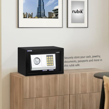 Rubik Small Digital Safe Box with Keys, RB20EA (20x31x20cm)