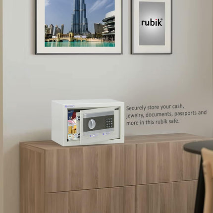 Rubik Small Digital Safe Box with Keys, RB20EP (20x31x20cm)