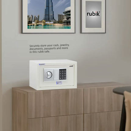 Rubik Small Digital Safe Box with Keys, RB20EDS (20x31x20cm)