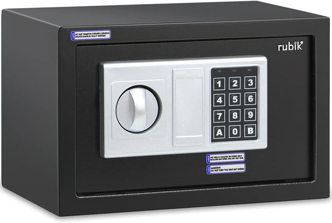 Rubik Small Digital Safe Box with Keys, RB20EDS (20x31x20cm)