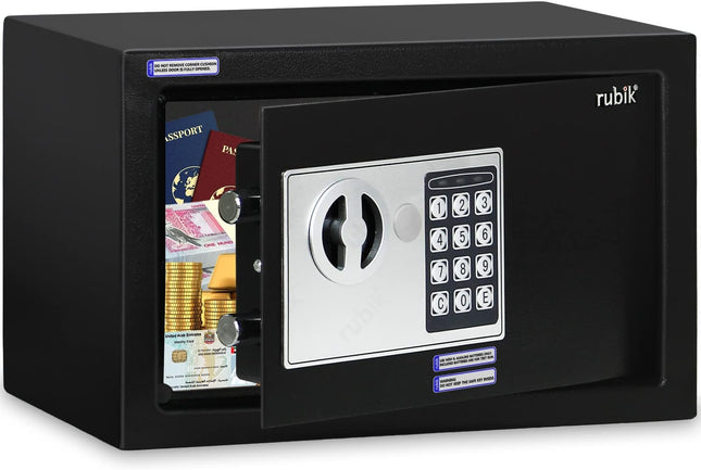 Rubik Small Digital Safe Box with Keys, RB20EF (20x31x20cm)