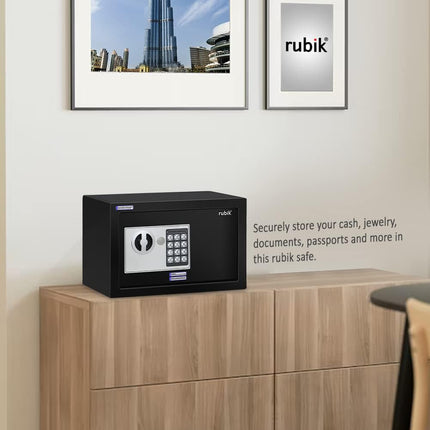 Rubik Small Digital Safe Box with Keys, RB20EF (20x31x20cm)