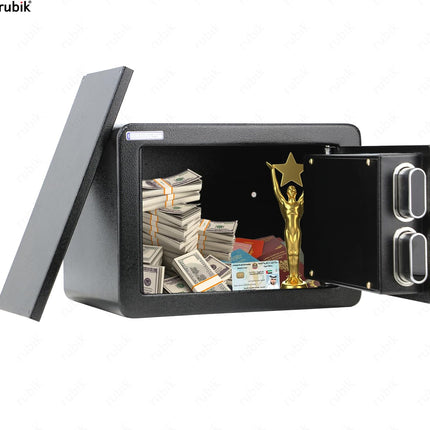 Rubik Medium Fingerprint Safe Box with Keys, RB25FYM (25x35x25cm)