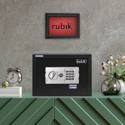 Rubik Medium Digital Safe Box with Keys, RB25EG (25x35x25cm)