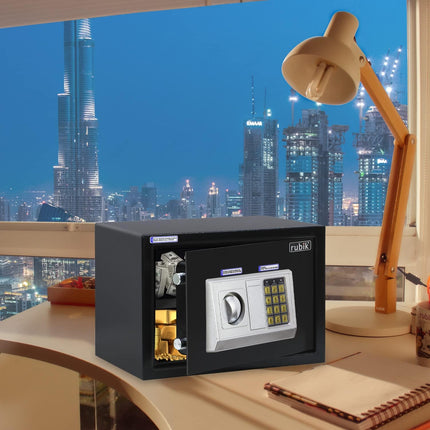 Rubik Medium Digital Safe Box with Keys, RB25EA (25x35x25cm)