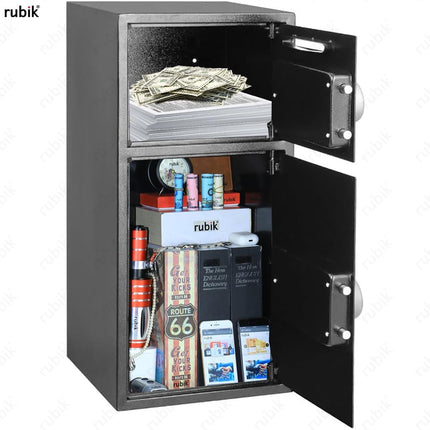 Rubik Safe Box Dual Compartment With Independent Digital Lock and Keys, RB75ECL (75x35x35cm)